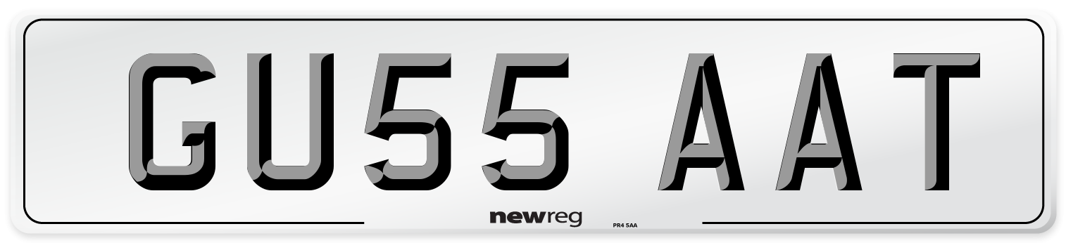 GU55 AAT Number Plate from New Reg